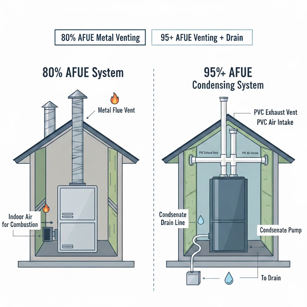 Comparison of heating systems efficiency
