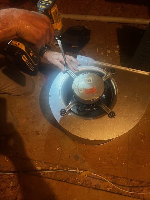 Blower Motor Removal During HVAC Repair in McKinney TX