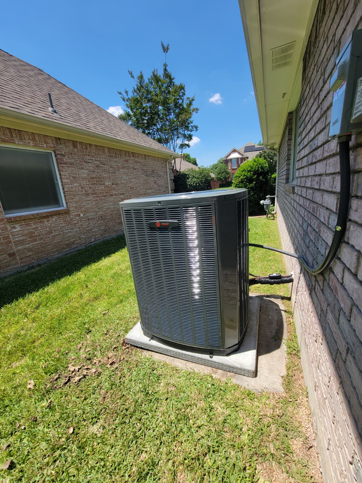 Plano outdoor air conditioner installation
